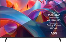 Телевизор LED Hisense 43 43A6N Frameless черный 4K Ultra HD 60Hz DVB-T DVB-T2 DVB-C DVB-S DVB-S2 USB WiFi Smart TV | код 2046330 | HISENSE