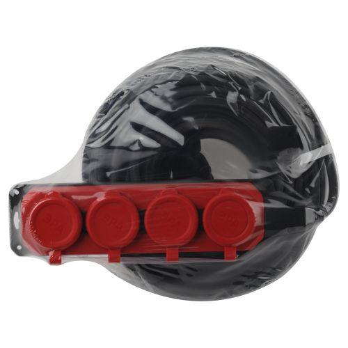 Удлинитель силовой UK-4e-3x1,5-40m-IP44(KG) с заземлением 4 розетки каучук 40м КГ 3х1,5мм2 IP44 | код Б0057589 | ЭРА