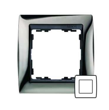 Рамка на 1 пост, S82, вороненая сталь - графит | код 82814-67 | Simon