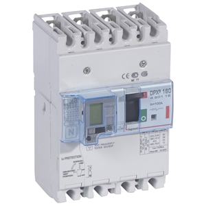 Автоматический выключатель DPX3 160 - термомагн. расц. - с диф. защ. - 36 кА - 400 В~ - 4П - 100 А | код. 420115 | Legrand 