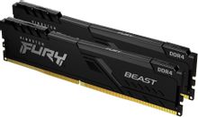 Память DDR4 2x16GB 3200MHz Kingston KF432C16BB1K2/32 Fury Beast RTL Gaming PC4-25600 CL16 DIMM 288-pin 1.35В dual rank с радиатором Ret | код 1783697 | Kingston