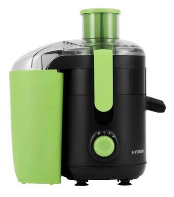 Соковыжималка центробежная Hyundai HY-JE1625 500Вт рез.сок.:400мл. черный/зеленый | код 1696847 | HYUNDAI Соковыжималка центробежная Hyundai HY-JE1625 500Вт рез.сок.:400мл. черный/зеленый | код 1696847 | HYUNDAI