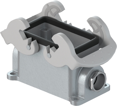 Закрытое основание разъема REVOS, Size 10, с уплотнителем, с двумя защелками, 1 кабельный ввод IP54 M20x1,5, с левым расположением, материал корпуса: алюминиевый сплав | код 70.331.1035.0 | Wieland Закрытое основание разъема REVOS, Size 10, с уплотнителем, с двумя защелками, 1 кабельный ввод IP54 M20x1,5, с левым расположением, материал корпуса: алюминиевый сплав | код 70.331.1035.0 | Wieland