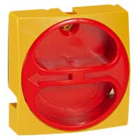 Рукоятка жёлто-красная - для установки на панель и рейку DIN - 80-100 A - сечение оси 86 | код 022252 | Legrand