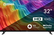 Телевизор LED Digma 32 DM-LED32SBB32 Яндекс.ТВ Frameless Metal черный/черный HD 60Hz DVB-T DVB-T2 DVB-C DVB-S DVB-S2 USB WiFi Smart TV (RUS) | код 2017756 | DIGMA