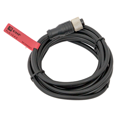 Кабель-разъем М12 4-PIN прямой PLG-12-4-2 | код PLG-12-4-2 | EKF Кабель-разъем М12 4-PIN прямой PLG-12-4-2 | код PLG-12-4-2 | EKF