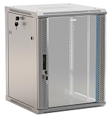 Hyperline TWB-2245-GP-RAL7035 Шкаф настенный 19-дюймовый (19), 22U, 1086x600х450мм, стеклянная дверь с перфорацией по бокам, ручка с замком, цвет серый (RAL 7035) (разобранный) | код 452006 | Hyperline