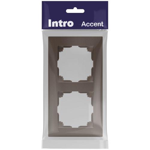 Рамка для розеток и выключателей Intro Accent 6-502-08 на 2 поста, СУ, бронза | код Б0063777 | ЭРА фото 2 Рамка для розеток и выключателей Intro Accent 6-502-08 на 2 поста, СУ, бронза | код Б0063777 | ЭРА фото 2