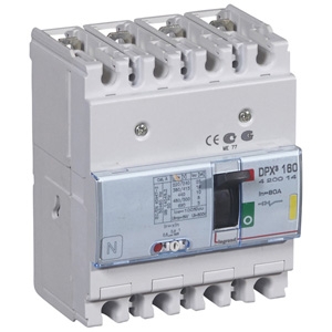 Автоматический выключатель DPX3 160 - термомагнитный расцепитель - 16 кА - 400 В~ - 4П - 80 А | код. 420014 | Legrand 