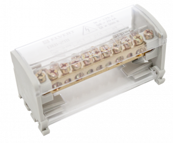 Распределительный блок фаза-ноль 8х12мм 2х15 отв. 125А | код DB1-2115 | ELVERT Распределительный блок фаза-ноль 8х12мм 2х15 отв. 125А | код DB1-2115 | ELVERT