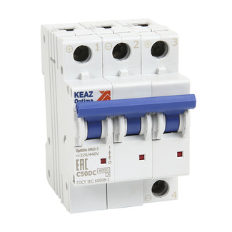 Выключатель автоматический модульный OptiDin BM63-3K3-DC-УХЛ3 (Новый) | код 338022 | КЭАЗ Выключатель автоматический модульный OptiDin BM63-3K3-DC-УХЛ3 (Новый) | код 338022 | КЭАЗ