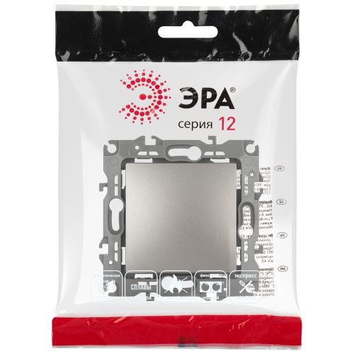 Переключатель перекрестный Серия 12 12-1108-16 , 10АХ-250В, титан | код Б0065705 | ЭРА