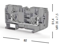 312 236, Пружинная клемма серии SRD 16 (Белый) | код 0.0.0.3.12236 | KLEMSAN