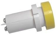 Светодиодная лампа СКЛ-14Б-Ж-1-24-П, желтая, плоский излучатель, 24В пост., диаметр посадочного отверстия 22мм, УХЛ2.1 | код A8021-34122338 | Каскад-Электро