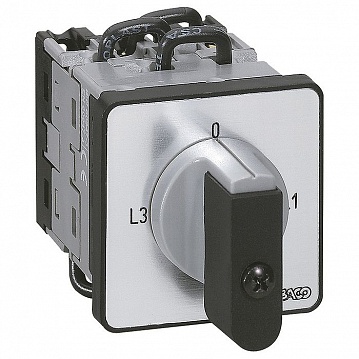 Переключатель электроизмерительных приборов - для амперметра - PR 12 - 6 контактов - 3 ТТ - креплени |  код. 014650 |  Legrand