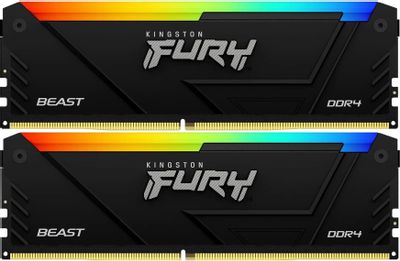 Память DDR4 2x32GB 3600MHz Kingston KF436C18BB2AK2/64 Fury Beast Black RGB RTL Gaming PC4-28800 CL18 DIMM 288-pin 1.35В dual rank с радиатором Ret | код 2000390 | Kingston Память DDR4 2x32GB 3600MHz Kingston KF436C18BB2AK2/64 Fury Beast Black RGB RTL Gaming PC4-28800 CL18 DIMM 288-pin 1.35В dual rank с радиатором Ret | код 2000390 | Kingston