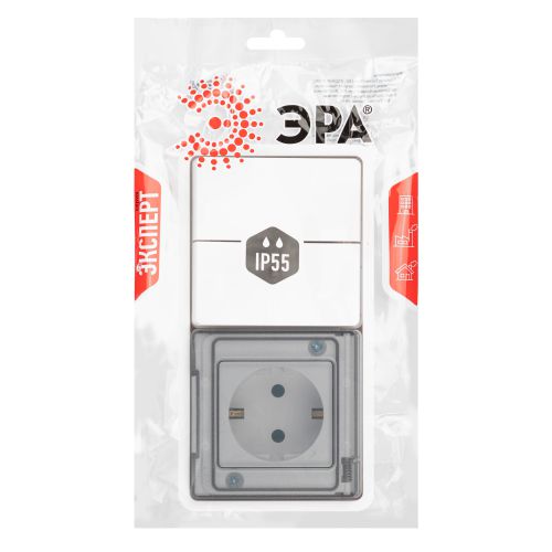 Блок розетка с выключателем Эксперт 11-7522-01 двойной IP55, 16A(10AX)-250В, СУ, белый | код Б0063274 | ЭРА Блок розетка с выключателем Эксперт 11-7522-01 двойной IP55, 16A(10AX)-250В, СУ, белый | код Б0063274 | ЭРА