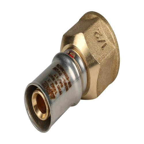 Переходник-пресс с внутренней резьбой 1/2'х16 для металлопластиковых труб | код RG008S95VV1257 | STOUT Переходник-пресс с внутренней резьбой 1/2'х16 для металлопластиковых труб | код RG008S95VV1257 | STOUT