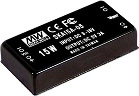 Источник питания DC-DC, 15Вт, вход 36…72В, стабил. выход 5В/300…3000мА, изоляция 1000В DC, 50.8х25.4х11.27мм., -25С…+71С | код SKA15C-05 | MeanWell Источник питания DC-DC, 15Вт, вход 36…72В, стабил. выход 5В/300…3000мА, изоляция 1000В DC, 50.8х25.4х11.27мм., -25С…+71С | код SKA15C-05 | MeanWell