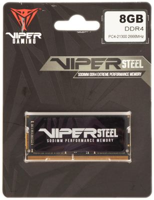 Память DDR4 8GB 2666MHz Patriot PVS48G266C8S Viper Steel RTL PC4-21300 CL18 SO-DIMM 260-pin 1.2В single rank Ret | код 1207796 | PATRIOT Память DDR4 8GB 2666MHz Patriot PVS48G266C8S Viper Steel RTL PC4-21300 CL18 SO-DIMM 260-pin 1.2В single rank Ret | код 1207796 | PATRIOT