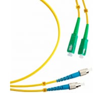 Патч-корд оптический LANMASTER, LSZH, дуплексный, SC/APC-FC/UPC, SM OS2, 5.0 м | код LAN-2SC-2FC/SAU-5.0 | LANMASTER