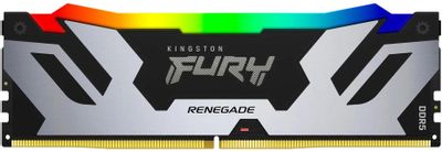 Память DDR5 24GB 7200MHz Kingston KF572C38RSA-24 Fury Renegade Silver/Black RGB RTL Gaming PC5-57600 CL38 DIMM 288-pin 1.45В single rank с радиатором Ret | код 2018038 | Kingston Память DDR5 24GB 7200MHz Kingston KF572C38RSA-24 Fury Renegade Silver/Black RGB RTL Gaming PC5-57600 CL38 DIMM 288-pin 1.45В single rank с радиатором Ret | код 2018038 | Kingston