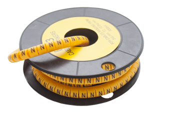 Маркер кабельный трубчатый в рулоне сечение 5,2-10,0 кв.мм (N) | код MCT3-N | ELVERT