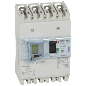 Автоматический выключатель DPX3 160 - термомагн. расц. - с диф. защ. - 50 кА - 400 В~ - 4П - 25 А | код. 420151 | Legrand 