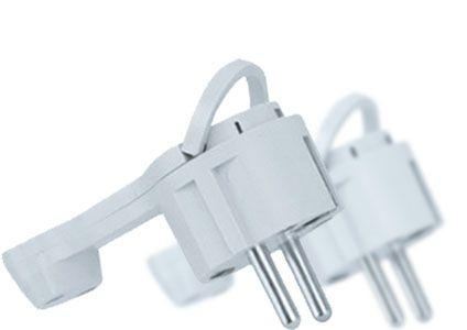 Вилка плоская 61 365 NCA-PL06-16A-E-WH с заземл. бел. Navigator | код 61365 | NAVIGATOR