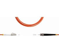 Патч-корд оптический LANMASTER, LSZH, симплексный, ST/PC-LC/PC, MM 50/125, 1.5 м | код LAN-ST-LC/OM2-1.5 | LANMASTER