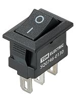 KCD11-102 250В AC/DC, 1P, 3А, (3с), ON-ON, черный, Micro TDM | код SQ0746-0130 | TDM