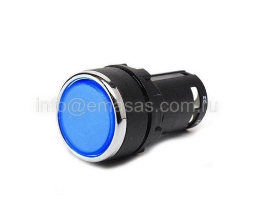 MB200DM Кнопка нажимная моноблочная синяя 22 мм, IP 40, 1НЗ | код MB200DM | EMAS