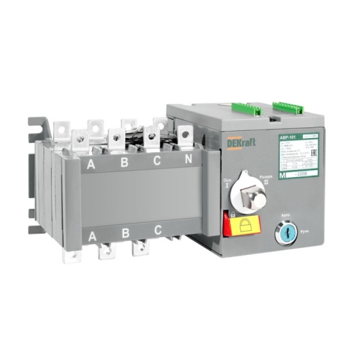 АВР на реверс. выкл.-разъед. и мотор приводом 20A, 4P, 5кА АВР-101 | код 42020DEK | DEKraft АВР на реверс. выкл.-разъед. и мотор приводом 20A, 4P, 5кА АВР-101 | код 42020DEK | DEKraft