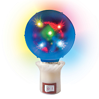 ULI-Q309 1,5W/RGB ДИСКО ШАР 3D Светодиодный светильник. Свечение 3D звёзды. Вилка 220В. Диаметр 8см. | код UL-00002762 | Uniel