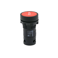 Кнопка плоская красная, маркировка STOP, 1NC, IP54, пластик MTB7-EA41622 | код 132676 | MEYERTEC