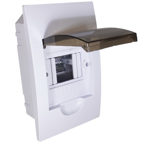 Распределительный щит RUICHI ЩРВ-П-4 встраиваемый, прозрачный, чёрная дверь, IP40 | код 115594 | Ruichi Распределительный щит RUICHI ЩРВ-П-4 встраиваемый, прозрачный, чёрная дверь, IP40 | код 115594 | Ruichi