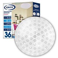 Светильник светодиодный декоративный 2221 "Орион" с эффектом "Звездное небо" 36Вт 2500лм 230В 6500К 350мм IP20 IONICH 1769