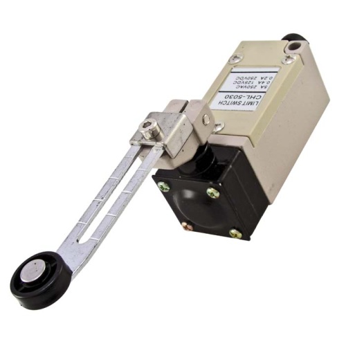 Выключатель путевой с поворотным регулируемым рычажным роликом RUICHI HL-5030, NO-NC (4P), IP65, 5 А, 250 В, 25 мОм, корпус металлический, крышка корпуса пластиковая | код 76525 | Ruichi