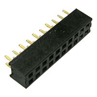 Гнездо для плат 2.00 мм RUICHI PBD2-20 (PBD2-2x10) 2.00 мм, 20 контактов | код 63436 | Ruichi