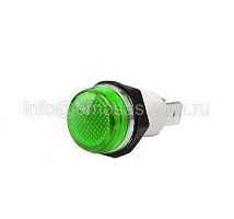 Сигнальная арматура 14мм зеленая с лампой 12В | код S140NY1 | EMAS