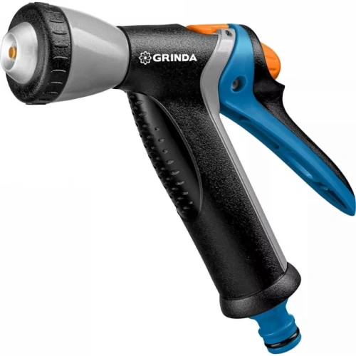 Поливочный пистолет PROLine BM-R плавная регулировка, курок сзади, металлический с TPR | код 8-427311_z02 | GRINDA