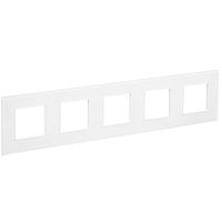 SKANDY Рамка 5-мест. SK-F25W стекло арк. бел. IEK | код SK-M52-G-K01 | IEK