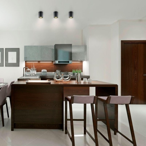 Светильник светодиодный 12Вт 3000К 900лм 79х100мм накладной черн. золото GAUSS HD008 фото 4