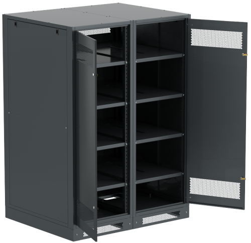 ITK LINEA B Шкаф (пустой) 1700х1200мм дверь двуст. мет. чер. | код LB05-17H29-2M | ITK by IEK