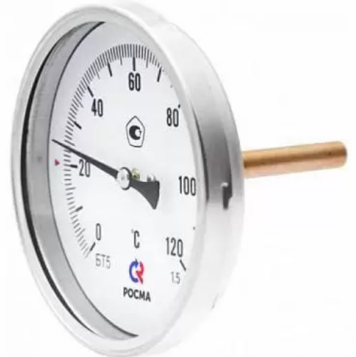 Термометр биметаллический осевой БТ-41.211 -40-60C1/2' 100 кл.1.5 | код 00000002459 | РОСМА Термометр биметаллический осевой БТ-41.211 -40-60C1/2' 100 кл.1.5 | код 00000002459 | РОСМА