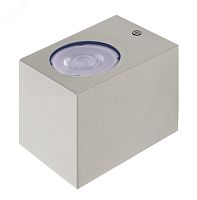 Светильник фасадный ДБУ GU10 без ламп корпус поликарбонат серый квадрат односторонний IP65 Jazzway | код 5040014 | JazzWay