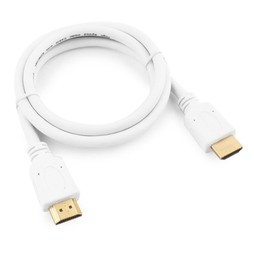 Кабель HDMI Cablexpert CC-HDMI4-W-1M, 1м, v2.0, 19M/19M, белый, позол.разъемы, экран, пакет | код CC-HDMI4-W-1M | Cablexpert Кабель HDMI Cablexpert CC-HDMI4-W-1M, 1м, v2.0, 19M/19M, белый, позол.разъемы, экран, пакет | код CC-HDMI4-W-1M | Cablexpert