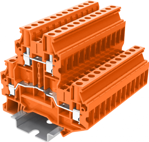 TUD4-2-OG Клемма TU 2-уровневая проходная винтовая, сеч.4мм2, оранж., шт | код TUD4-2-OG | SUPU TUD4-2-OG Клемма TU 2-уровневая проходная винтовая, сеч.4мм2, оранж., шт | код TUD4-2-OG | SUPU