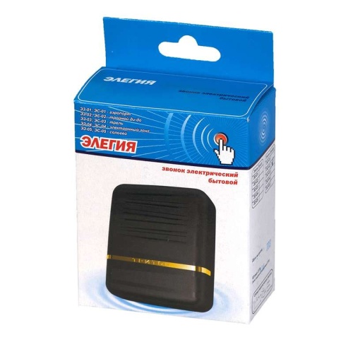 Звонок проводной Элегия тройной ди-до 220В 80-90дБА черн./серебр. Тритон ЭС-02 фото 2