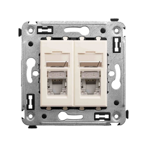 Компьютерная розетка RJ-45 в стену, кат.6 двойная экранированная,Avanti, Ванильная дымка | код 4405394 | DKC Компьютерная розетка RJ-45 в стену, кат.6 двойная экранированная,Avanti, Ванильная дымка | код 4405394 | DKC